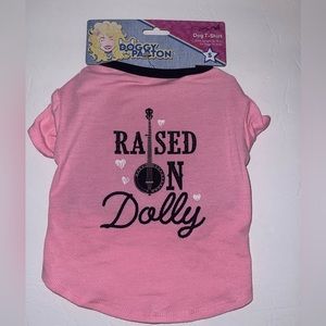 New Dolly Parton Doggy Parton Pink T-Shirt Dog Clothes size Small‎